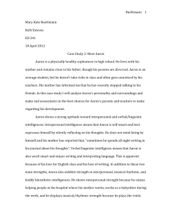 Meet Aaron Case Study