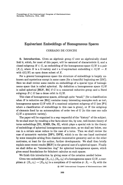 Equivariant Embeddings of Homogeneous Spaces
