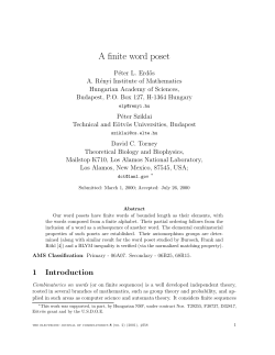 A finite word poset
