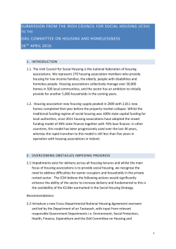 Submission from the Irish Council for Social Housing (ICSH)