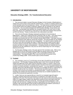 Education Strategy UNIVERSITY OF LUTON