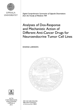 Analyses of Dos-Response and Mechanistic Action of Different Anti
