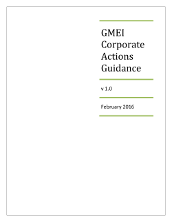 GMEI Corporate Actions Guidance