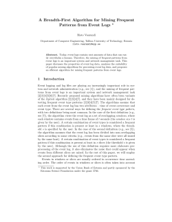 A Breadth-First Algorithm for Mining Frequent Patterns from