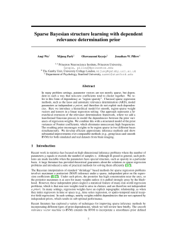Sparse Bayesian structure learning with &ldquo;dependent relevance