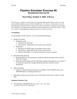 CS654 &ndash; Pipeline Big Picture