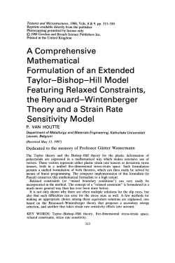 Taylor-Bishop-Hill Model Featuring Relaxed Constraints
