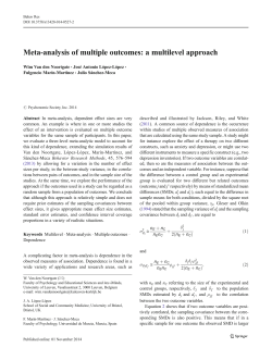 Meta-analysis of multiple outcomes: a multilevel approach