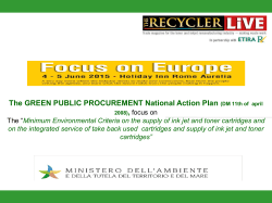 The minimum environmental criteria on ink jet and toner