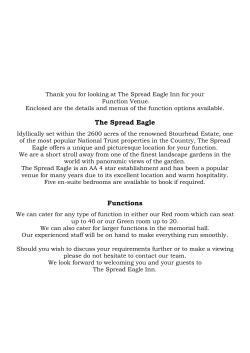Functions - Spread Eagle Inn