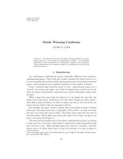 Stable Winning Coalitions - Library