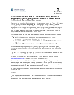 falls - University of Manitoba