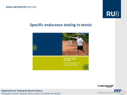 Specific endurance testing in tennis