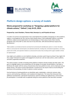 Platform design options: a survey of models