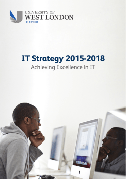 IT Strategy 2015-2018 - University of West London