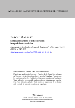 Some applications of concentration inequalities to statistics