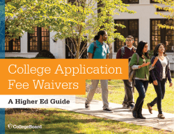 College Application Fee Waivers