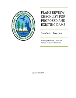 dam plans review - Province of British Columbia