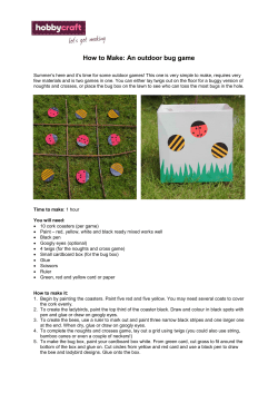 How to Make: An outdoor bug game