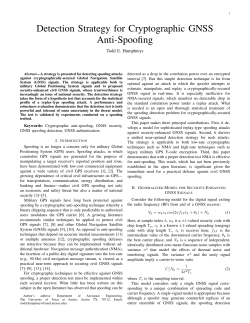 Detection Strategy for Cryptographic GNSS Anti