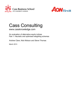 An evaluation of alternative equity indices. Part 1