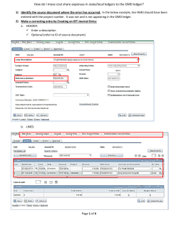 How do I move cost share expenses in state/local ledgers to the