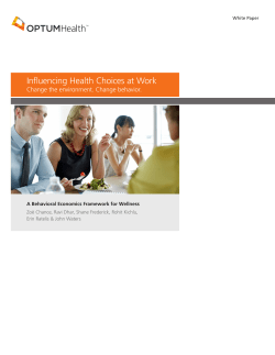 Influencing Health Choices at Work