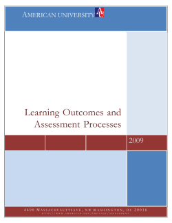 Learning Outcomes and Assessment Processes