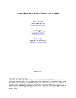 Investor Behavior and the Benefits of Dispersed Stock Ownership