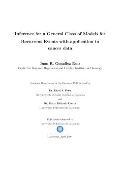 Inference for a General Class of Models for Recurrent Events with