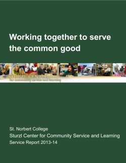 Working together to serve the common good