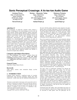 Sonic perceptual crossings: a tic-tac