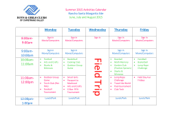 Monday Tuesday Wednesday Thursday Friday