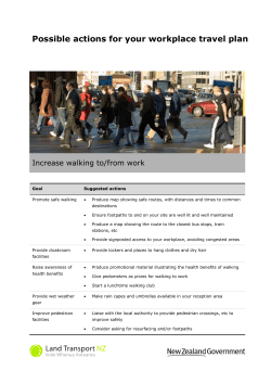 Possible actions for your workplace travel plan