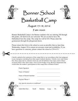 Bonner School Basketball Camp