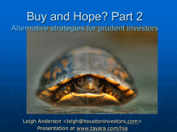 Technical Analysis - Houston Investors Association
