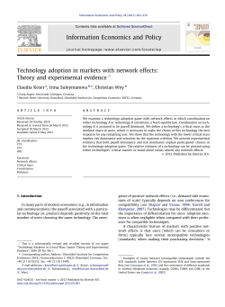 Technology adoption in markets with network effects: Theory and