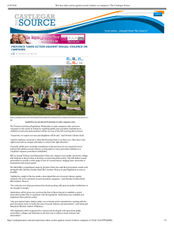 Province takes action against sexual violence on campuses | The