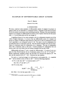 EXAMPLES OF DIFFERENTIABLE GROUP ACTIONS-f