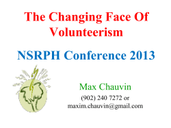 Changing Face of Volunteersim