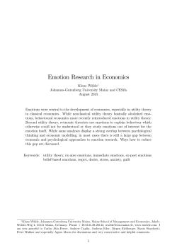 Emotion Research in Economics
