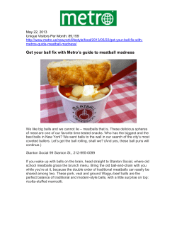Get your ball fix with Metro`s guide to meatball madness