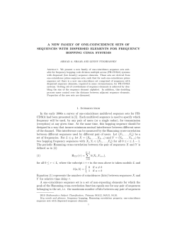 A new family of one-coincidence sets of sequences with dispersed