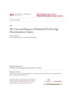 The Uses and Misuses of Statistical Proof in Age Discrimination