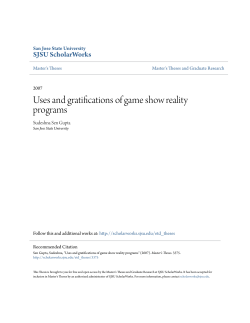 Uses and gratifications of game show reality programs