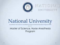 Nurse Anesthesia Program