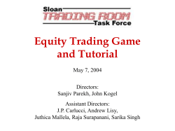 Equities Trading Game 1