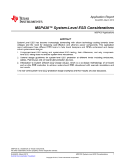 MSP430 System-Level ESD Considerations