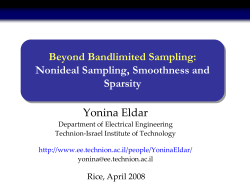 Beyond Bandlimited Sampling - Electrical Engineering, Technion