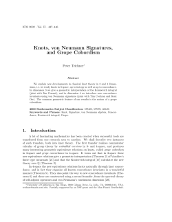 Knots, von Neumann algebras and grope cobordism - Max